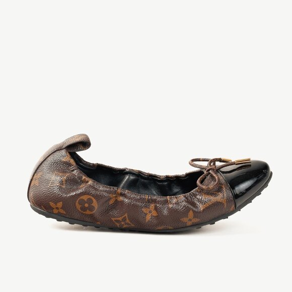 Louis Vuitton Flirty Monogram Canvas Cap-Toe Bow Flats - Picture 2 of 11